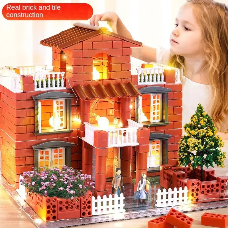 Mini Brick Building Set - Real Masonry Toy for Creative Construction, Architectural Model Making with Tiny Bricks!