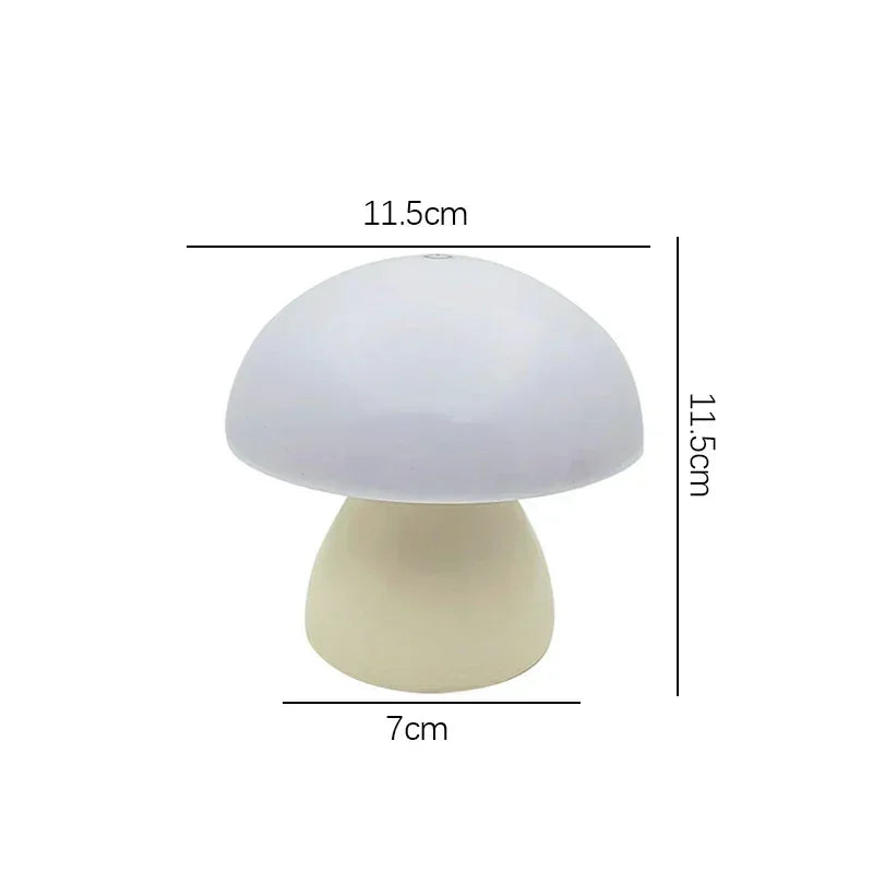 Mushroom LED Table Lamp Touch Dimming USB Charging