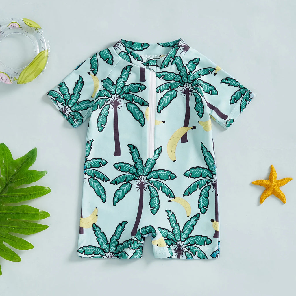 For Baby Boy & Girl Short Sleeve Swimsuit
