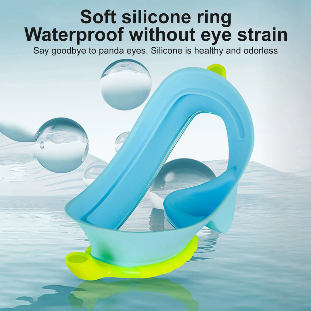 Swim Goggles with Nose Cover Wide Field Of View Diving Mask Anti-Fog Anti-Leak ,Toddler Swimming Goggles For Kids Ages 3-15