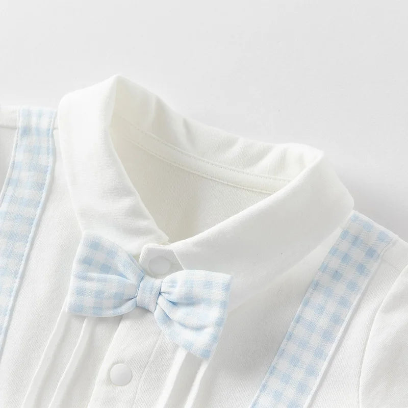 Dave Bella Short Sleeve Cotton Baby Jumpsuit