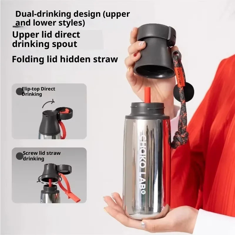 Chakolab 520MLStainless Steel Thermos Cup Large Capacity For Water Milk Coffee Cup Outdoor Camping Water Glasses For Winter