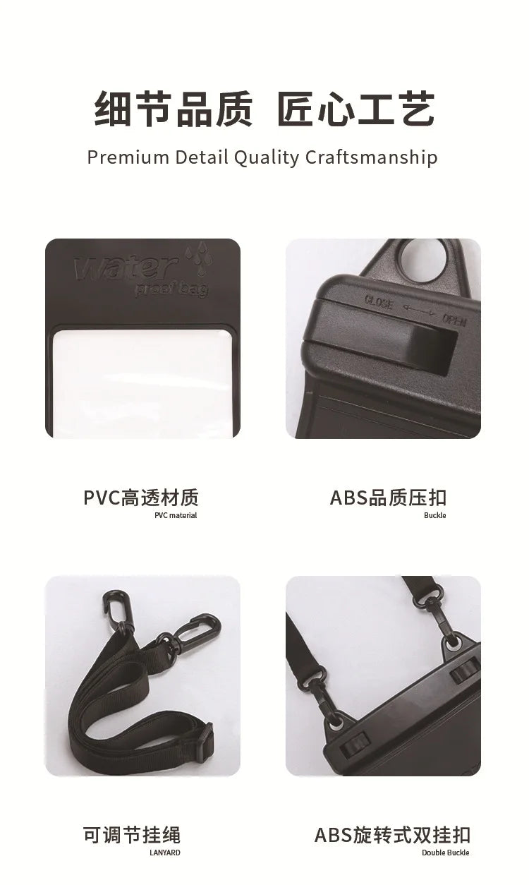 Waterproof Phone Case – Swimming & Diving Dry Bag 
 7.4 inch