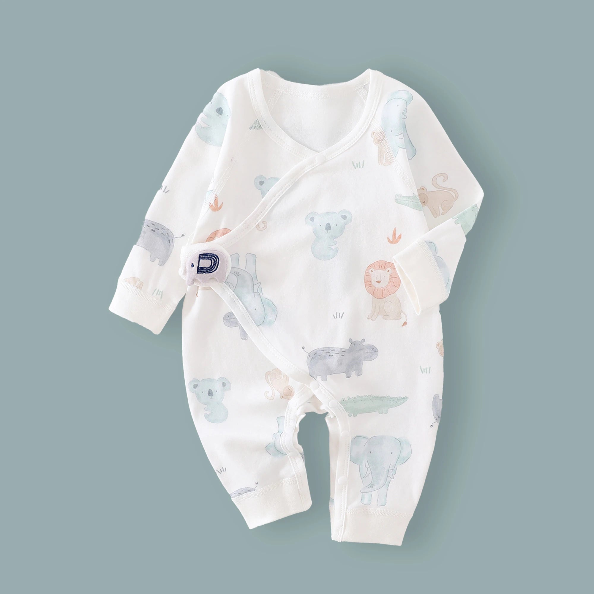 Newborn Cotton Printed Romper – 0–6 Months