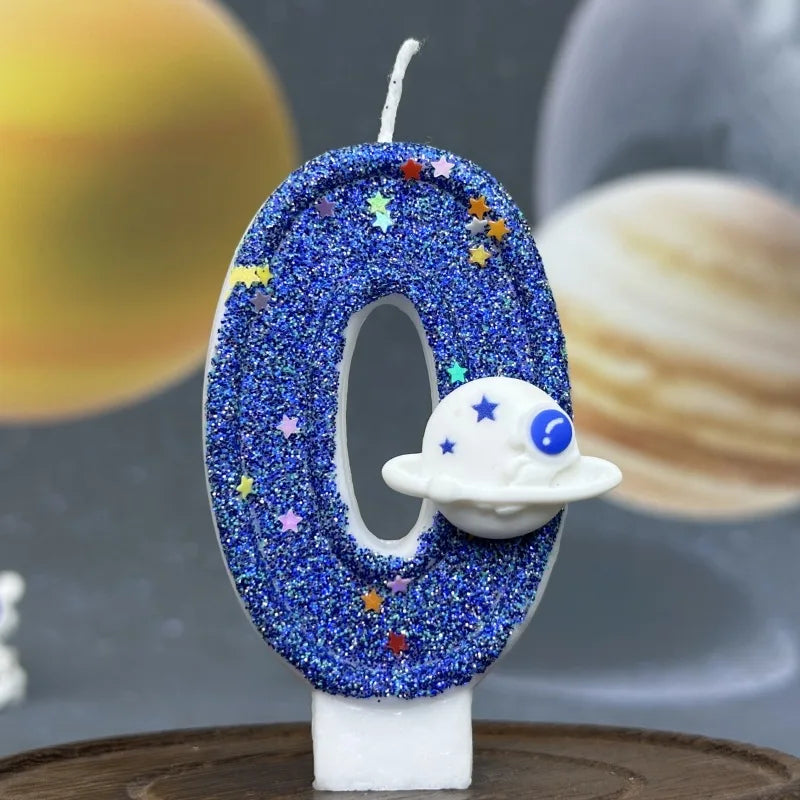 Cute Pink ,blue 3D Number Cake Candles for Birthday Party Decorations