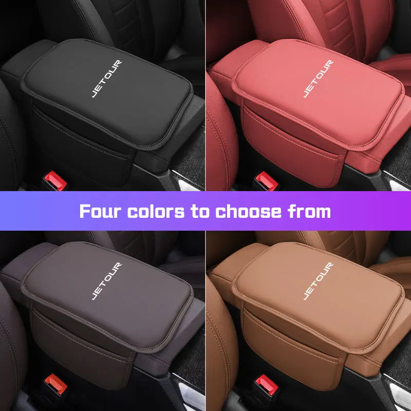 For Jetour T3  Leather Car Armrest Box Mat Accessories Center Console Protector Cushion
