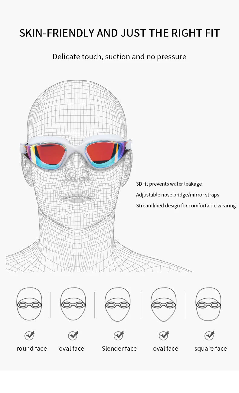 Unisex Swimming Goggles – Anti-Fog Swim Glasses