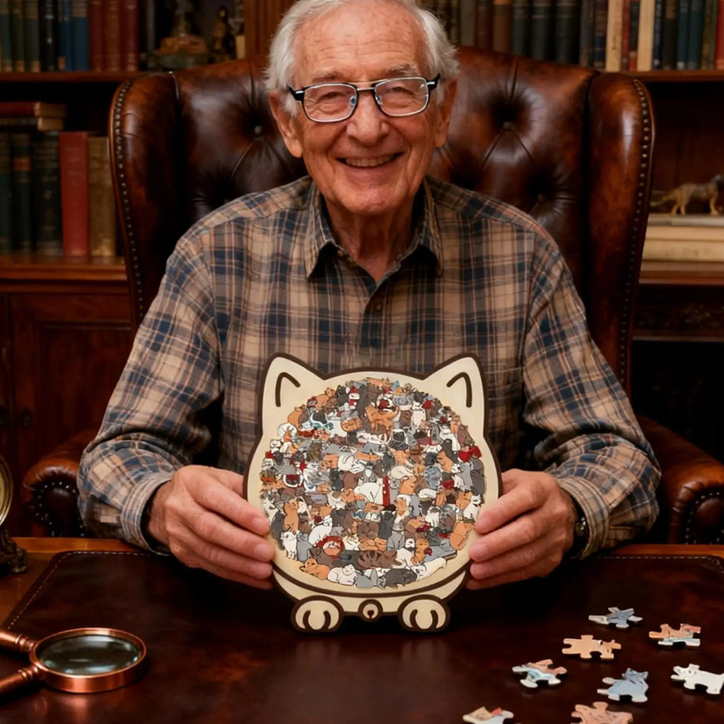 135 PC Cat-shaped Wooden  Puzzle Unique