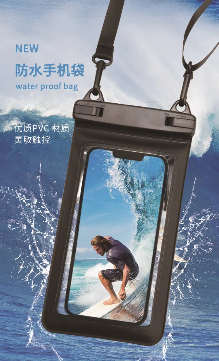 Waterproof Phone Case – Swimming & Diving Dry Bag 
 7.4 inch