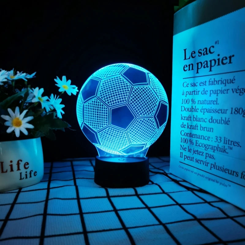 Footballer Cristiano Nathan LED 3D LED Night Light 7/16 Colors