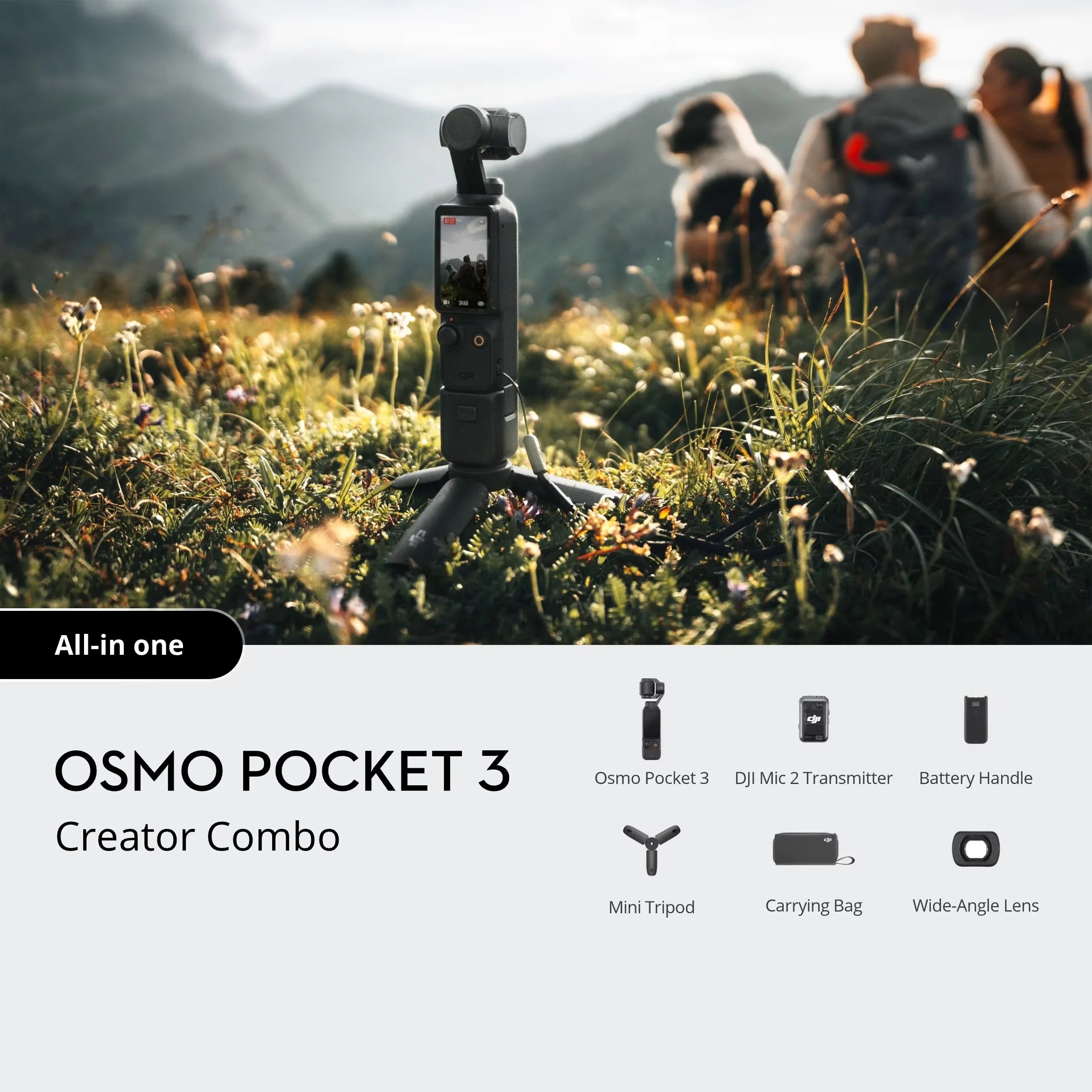 DJI Osmo Pocket 3 - Get cinematic quality with stunning 4K/120fps video.