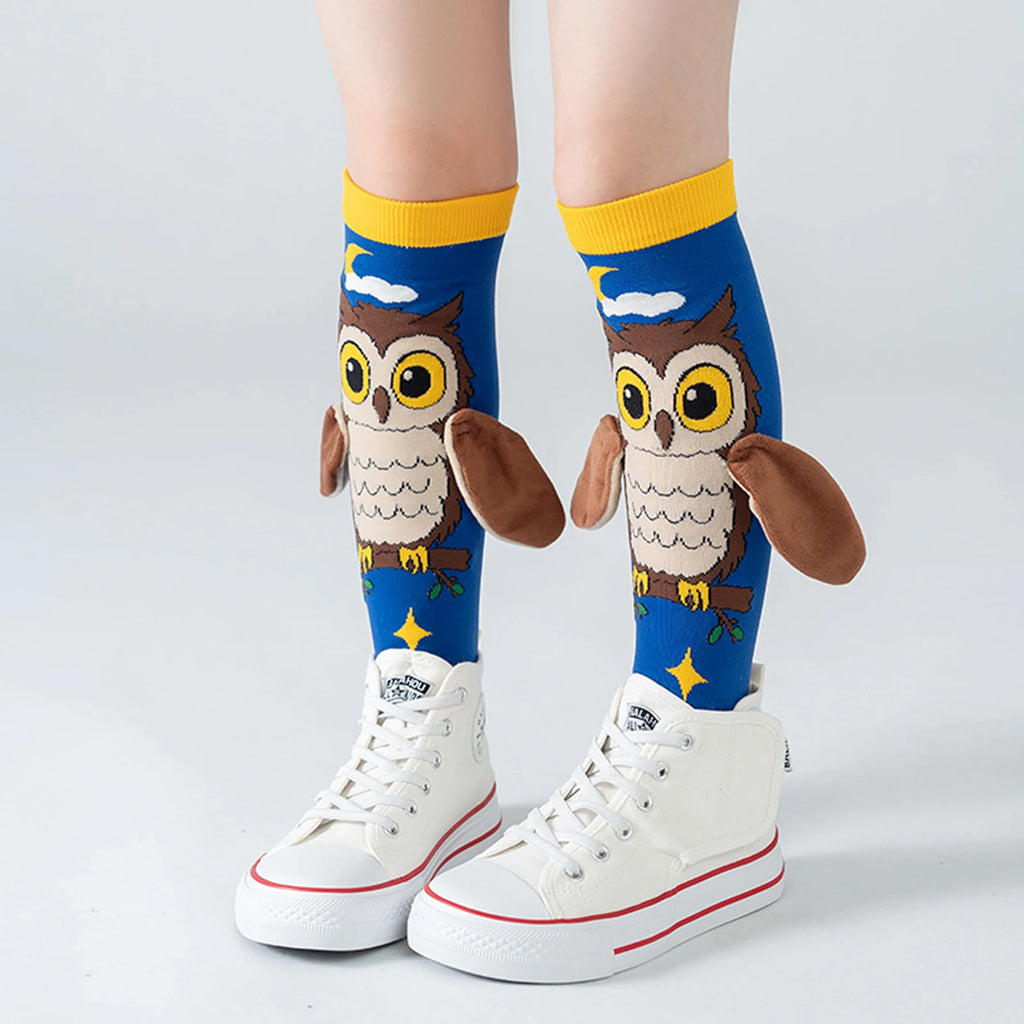 Cute Cartoon Animal Knee-High Socks for Kids
