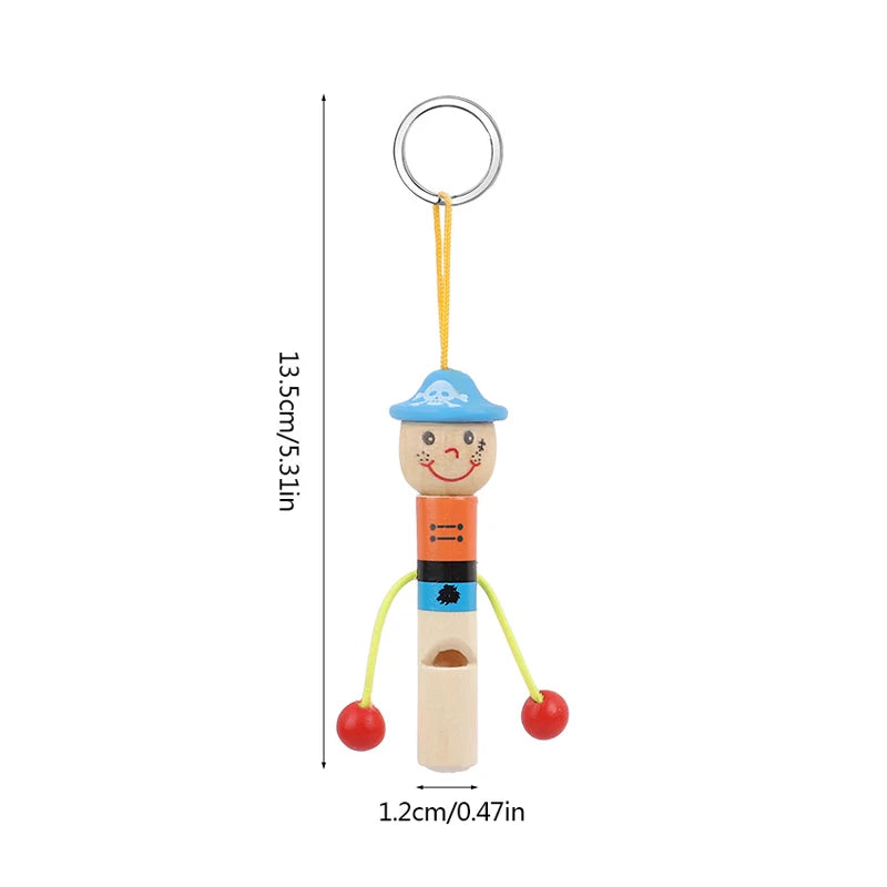 5/12/20pcs wooden pirate whistles – fun kids party favors.
