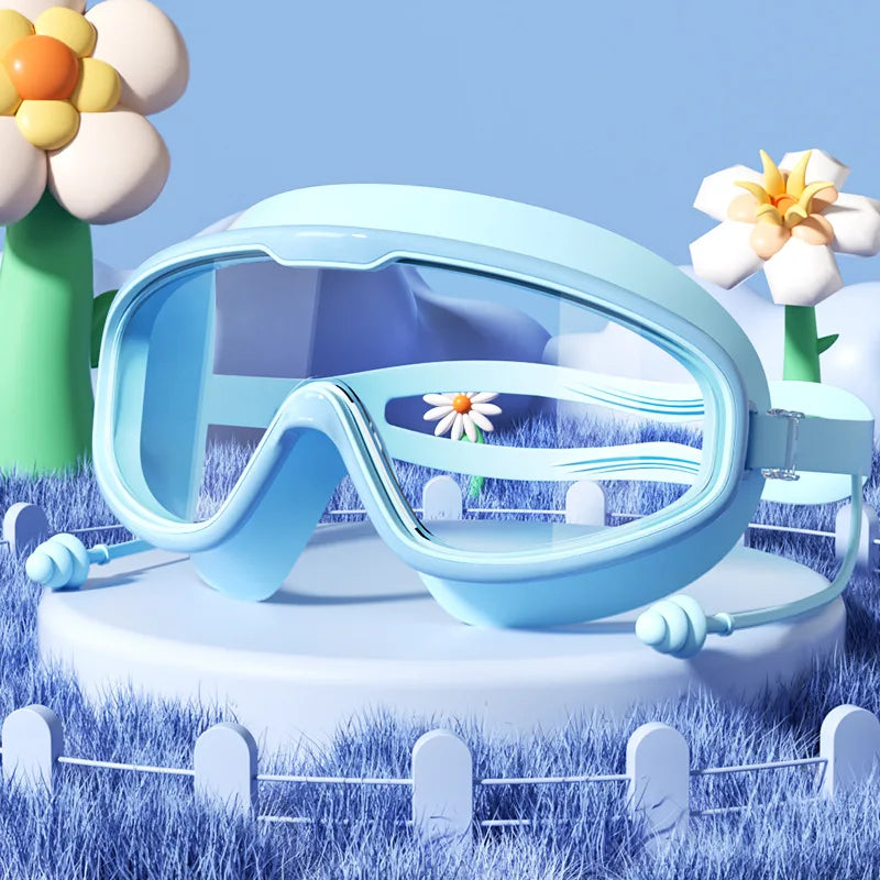 Goggles Large Frame Waterproof and Anti Fog Swimming