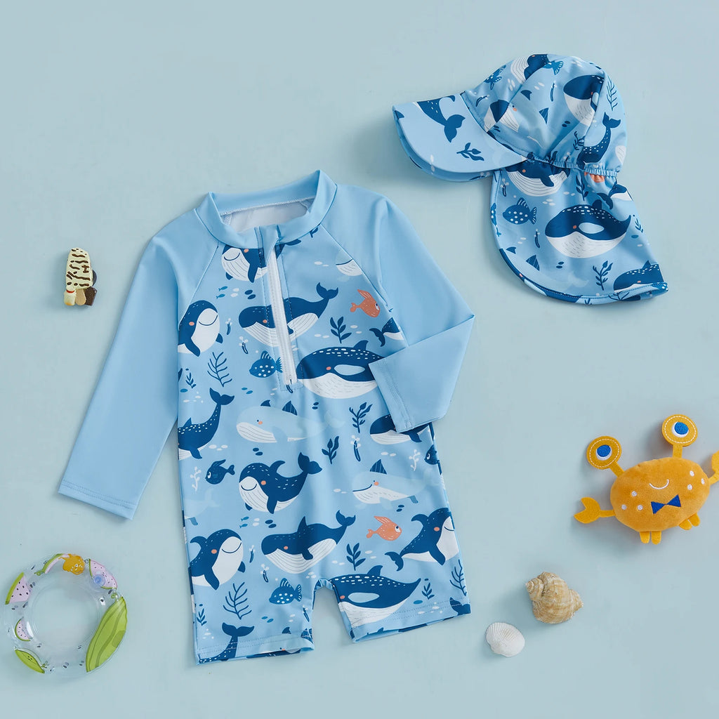 Swimwear’s For Boy with Hat Summer Kids Beachwear